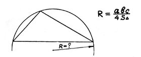 Радиус описанной около треугольника окружности